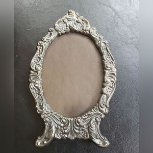 Baroque by Wallace Silver Plated Ornate Oval Picture Frame